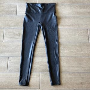 Spanx Black Metallic Shapewear Leggings Size: XL